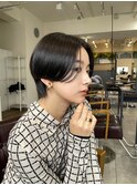 前髪長めショート　ハンサムショート　ショートヘア