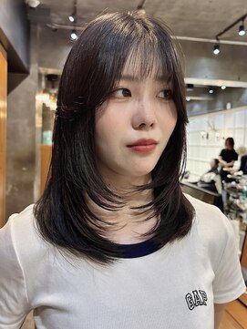 グリーン 表参道(green) ミディアムレイヤー/姫カット/レイヤー/顔周りレイヤー