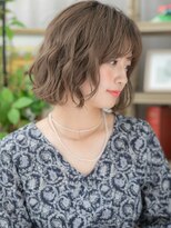 カバーヘア ブリス 大宮西口(COVER HAIR bliss) グレーベージュ小顔ゆるふわボブパーマA0大宮20代30代40代