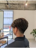 メンズ刈り上げセンターパート