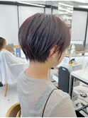 ショート/オリーブカラー/髪質改善/白髪ぼかし/小顔