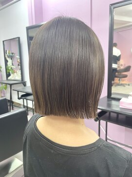 アヴァンス 難波店(AVANCE.) マロンベージュ×プツっとボブ