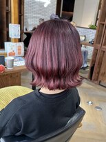 ラフ バイ マグ 南松本(R.A.F. by Mag) 冬映え◎ワインカラー暖色カラーケアブリーチボブヘア