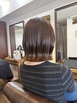 ヘアーサロン ラフリジー(Loufreasy)&nbsp;バッサリカット×顎下4cm長めボブ×くびれ巻き