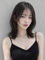 ユーフォリア 渋谷グランデ(Euphoria SHIBUYA GRANDE)&nbsp;ハッシュカット韓国ヘア顔周りレイヤーグレージュカラー