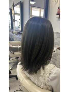 ヘアーララプラス(HAIR lala＋) 【HAIR lala+】 #セミロング#オリーブカラー#透明感カラー