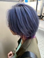 ローレンアンドパレード 並木坂店(Lauren&Parade) ショートウルフ×ブルーグレー×インナーバイオレット