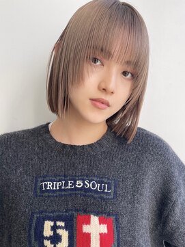 デート 下北沢(DATE) ミルクティーベージュ/ダブルカラー/ブリーチ/髪質改善/下北沢