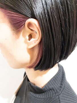 アルフレッド 桜本町店(alfRed) イヤリングカラー×ボブスタイル