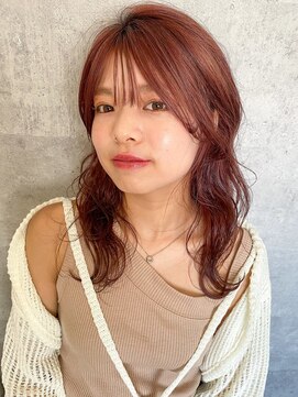 カナモロカ(CANAMO ROCA) レッドブラウン 韓国風ヘア ロングスタイル
