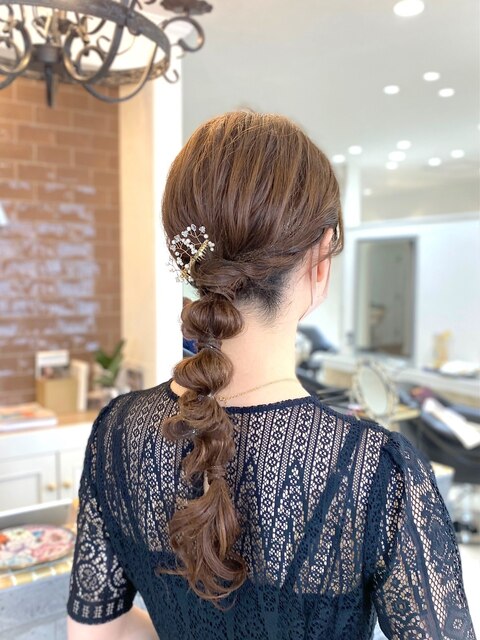 【結婚式お呼ばれ】玉ねぎヘアアレンジ