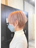 【心斎橋】【四ツ橋】ショート×ピンクベージュ