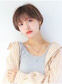 【Gallica】大人かわいいショート/丸みショート/グレージュ