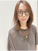 大人かわいいフェイスレイヤーセミロブアッシュベージュ
