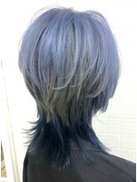 グラスペディア(graspedia) メンズ中性的ウルフカットブルーシルバーｍ