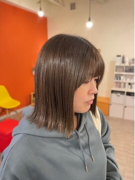 サボン バイ トッカ(savon by tocca) 縮毛矯正/髪質改善/オリーブベージュ/切りっぱなしボブ