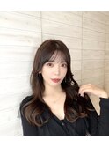 2wayバング 韓国ヘア ロングレイヤー 小顔 前髪