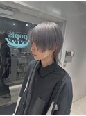 中性メンズウルフ/ウルフカット/メンズウルフ/シルバーウルフ