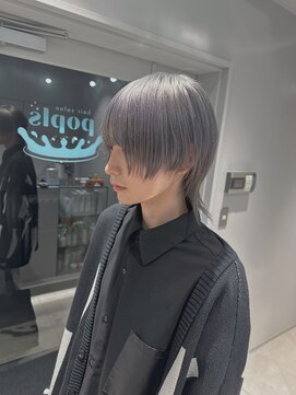 ポプルス(popls) 中性メンズウルフ/ウルフカット/メンズウルフ/シルバーウルフ