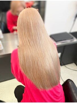 オーティティ(O-TETE) O-TETEミルクティーブロンドカラー髪質改善カラーロング小倉戸畑