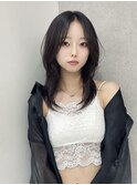 韓国ハッシュカット/ミディアムレイヤー/くびれヘアZina福岡天神