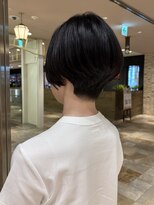 ピークアブー アヴェダ アトレ恵比寿(PEEK-A-BOO AVEDA) 絶壁解消黒髪ショート大人可愛いショート襟足スッキリショート