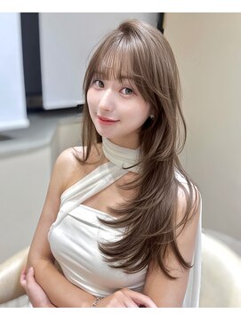 ロンドガーネット 池袋(Lond garnet) ミニウルフレイヤーカット顔周り前髪韓国ミディアムロング/池袋