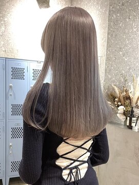 リムレスバイサンク 万代 新潟駅(LIMLESS by cinq) 新潟ダブルカラーミルクティーベージュ顔周りレイヤーカット*