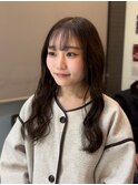 巻き髪シースルーバング/ショコラブラウン