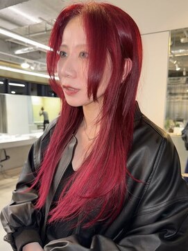 ベンジー 代々木上原店(benji) 高発色チェリーレット ブリーチなしダブルカラー