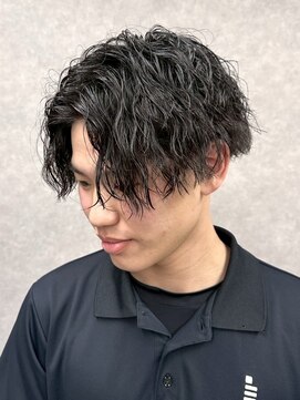 スター(STAR) 色気センターパート × 波巻きニュアンスパーマ