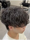 シャドウパーマ無造作ヘア