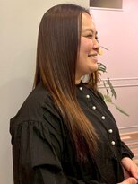 アトリエ タキ(atelier.taki)&nbsp;ブラウンカラー 髪質改善 艶髪 透明感カラー 顔周りカット