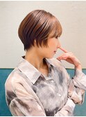ハンサムショート/丸みショートボブ/20代30代40代50代/顔周り