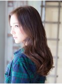 大人女性ラフな質感大人可愛いセミロング 【es hair金山 】