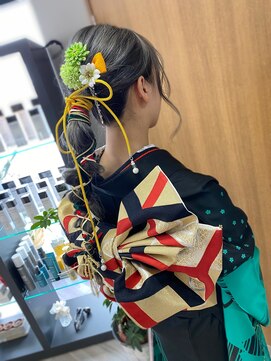 アリカ(arika) 成人式ヘア×紐アレンジ