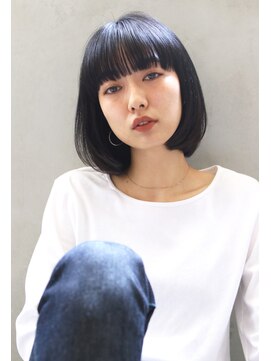 ラエティス(Laetus) 髪質改善縮毛矯正/ネイビーブラックカラー/ボブ/暗髪/黒髪