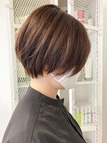 ヘッズ 本八幡店(HEADS)&nbsp;ハンサムショート　テラコッタ　くすみブルー　縮毛矯正