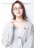 大人可愛い小顔美髪ツヤ髪外国人風カラーくすみブラウンB1