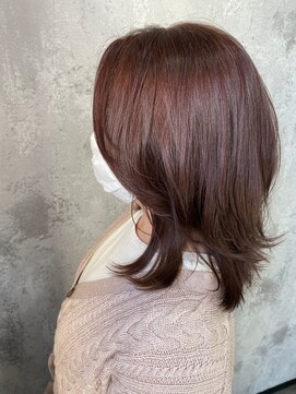 ハサミバイアトリエナガノ 千葉(8sami by atelier nagano) デザインカラー／レイヤーカット/ウエットヘア/オリーブベージュ