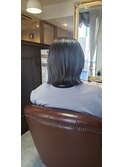 【切りっぱなし】【ボブ】【グレージュ】