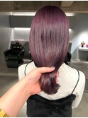 デザインカラーレイヤーカットウェットヘア夏オリーブベージュ