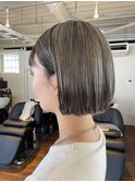 【ミニボブ】【グレージュアッシュ】