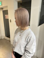 タオ 河原町(Tao) 切りっぱなしボブ×ミルクティーグレージュ