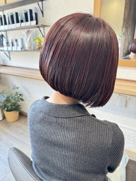 ペアツリー(Pear tree) 丸みボブ　ピンクブラウン