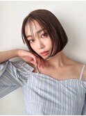 切りっぱなしボブ×シースルーバング