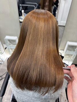 ファビ 渋谷(Fab) くびれヘア/暗めカラー/アプリコットオレンジ/縮毛矯正