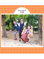 フォトスタジオ アンド ヘアメイク ニコメルシー(photo studio hair make nico merci)&nbsp;七五三 茨木神社. nico merci 撮影.１