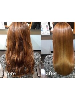 傷みが気になるクセやごわつきも解決し、とにかく自然でナチュラルに仕上げる縮毛矯正で、悩みも解消◎