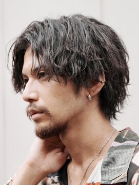 フィフス 原宿(fifth) 原宿ツイストスパイラルパーマメンズカットセンターパートウルフ